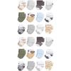 imageHudson Baby Unisex Baby Cotton Rich Baby Terry Socks 24PackBoy Safari