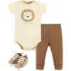 imageHudson Baby babyboys Cotton Bodysuit Pant and Shoe SetBrave Lion