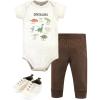 imageHudson Baby babyboys Cotton Bodysuit Pant and Shoe SetDinosaur Adventures