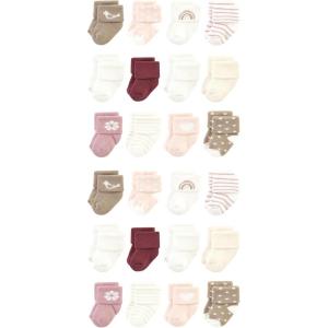 imageHudson Baby Unisex Baby Cotton Rich Baby Terry Socks 24PackBlush Heart