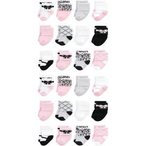 imageHudson Baby Unisex Baby Cotton Rich Baby Terry Socks 24PackBows
