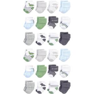 imageHudson Baby Unisex Baby Cotton Rich Baby Terry Socks 24PackBoy Dino