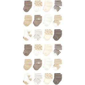 imageHudson Baby Unisex Baby Cotton Rich Baby Terry Socks 24PackModern Giraffe