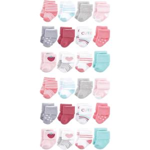 imageHudson Baby Unisex Baby Cotton Rich Baby Terry Socks 24PackStrawberry