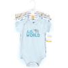 imageHudson Baby Cotton Bodysuits Hello World Safari 03 Months