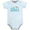 imageHudson Baby Cotton Bodysuits Hello World Safari Newborn