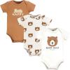 imageHudson Baby Unisex Baby Cotton Bodysuits Bear Hugs 03 Months