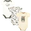 imageHudson Baby Unisex Baby Cotton Bodysuits Going On Safari 3Pack Newborn