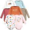 imageHudson Baby babygirls Cotton Longsleeve Bodysuits 7packHappy Fall