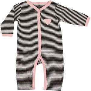 imageHudson Baby Cotton Union Suit 2 Pack PantsPink Black Stripes