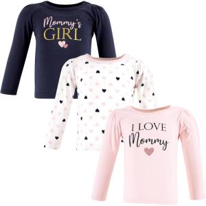 imageHudson Baby Unisex Baby Long Sleeve TShirtsGirl Mommy Pink Navy