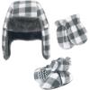 Charcoal White Plaid