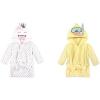 imageHudson Baby Girl Plush Animal Face Bathrobe 2Pack Swan Scuba Duck