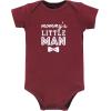 imageHudson Baby Infant Boy Cotton Bodysuits Burgundy Beige Suspender 1218 Months