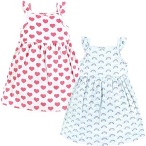 imageHudson Baby Girls Cotton DressesCloudy Rainbow