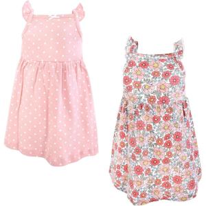 imageHudson Baby Girls Cotton DressesCoral Pretty Floral