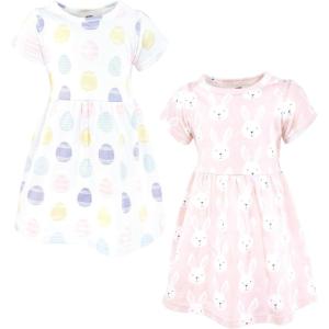 imageHudson Baby Girls Cotton DressesEaster Bunny Pink