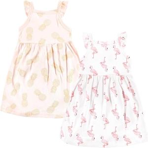 imageHudson Baby Girls Cotton DressesFlamingo Pineapple
