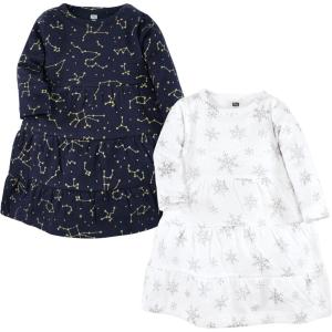 imageHudson Baby Girls Cotton DressesMetallic Snowflake Star