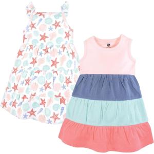 imageHudson Baby Girls Cotton DressesMulticolor Sea Shells