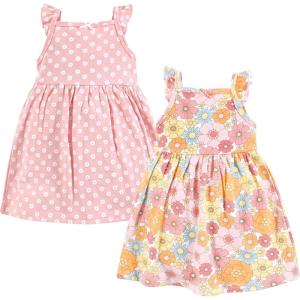 imageHudson Baby Girls Cotton DressesPeace Love and Flowers