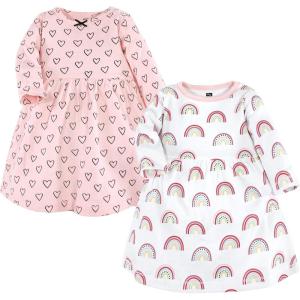 imageHudson Baby Girls Cotton DressesPink Modern Rainbow
