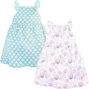 imageHudson Baby Girls Cotton DressesPink Sea Shells