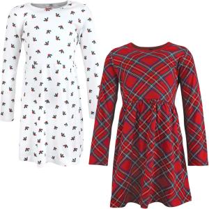 imageHudson Baby Girls Cotton DressesRed Tartan