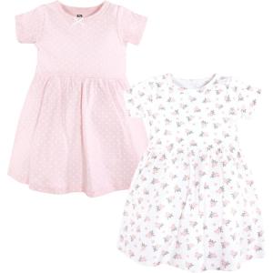 imageHudson Baby Girls Cotton DressesTiny Pink Flower