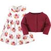 imageHudson Baby Infant and Toddler Girls Cotton Dress and Cardigan SetAutumn Rose