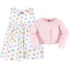 imageHudson Baby Infant and Toddler Girls Cotton Dress and Cardigan SetBe Mine Valentine