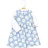imageHudson Baby Infant and Toddler Girls Cotton Dress and Cardigan SetBlue Daisy