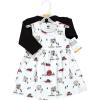 imageHudson Baby Infant and Toddler Girls Cotton Dress and Cardigan SetChristmas Scene