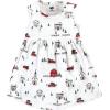 imageHudson Baby Infant and Toddler Girls Cotton Dress and Cardigan SetChristmas Scene