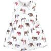 imageHudson Baby Infant and Toddler Girls Cotton Dress and Cardigan SetPink Moose Bear
