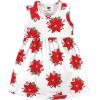 imageHudson Baby Infant and Toddler Girls Cotton Dress and Cardigan SetPoinsettia