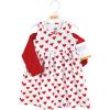 imageHudson Baby Infant and Toddler Girls Cotton Dress and Cardigan SetRed Hearts