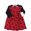 imageHudson Baby Infant and Toddler Girls Cotton Dress and Cardigan SetRed Moose Bear