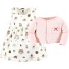 imageHudson Baby Infant and Toddler Girls Cotton Dress and Cardigan SetSweet Bakery