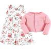 imageHudson Baby Infant and Toddler Girls Cotton Dress and Cardigan SetVintage Floral