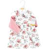 imageHudson Baby Infant and Toddler Girls Cotton Dress and Cardigan SetVintage Floral