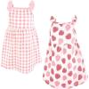 imageHudson Baby Infant and Toddler Girls Cotton Dresses Strawberry Love 3T