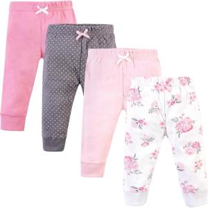 imageHudson Baby Unisex Cotton Pants and LeggingsBasic Pink Floral