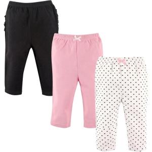 imageHudson Baby Unisex Cotton Pants and LeggingsBlack Hearts