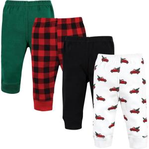 imageHudson Baby Unisex Cotton Pants and LeggingsChristmas Tree Truck