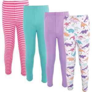 imageHudson Baby Unisex Cotton Pants and LeggingsGirl Dinosaurs