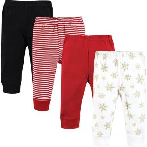 imageHudson Baby Unisex Cotton Pants and LeggingsGold Snowflake