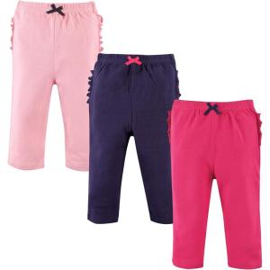 imageHudson Baby Unisex Cotton Pants and LeggingsPink Navy