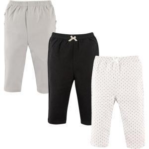 imageHudson Baby Unisex Cotton Pants and LeggingsSilver Polka Dots