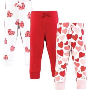 imageHudson Baby Unisex Cotton Pants and LeggingsValentine Hearts